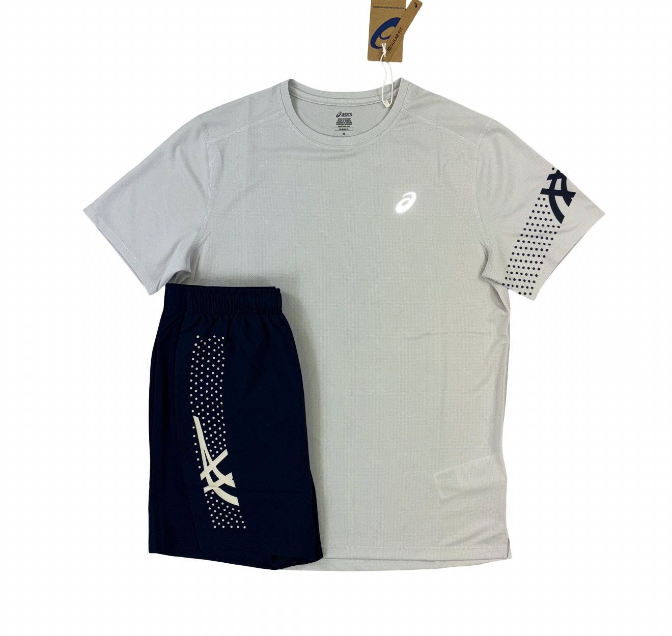 ASICS - Icon Set (Navy shorts, Cream/Navy t shirt)